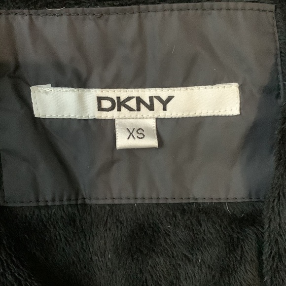 DkNy long puffer coat faux fur hoodie size XS - Picture 10 of 16